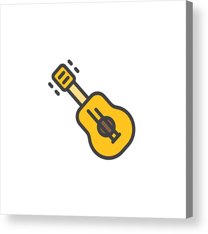 666x750 Acoustic Guitar Filled Outline Icon Acrylic Print