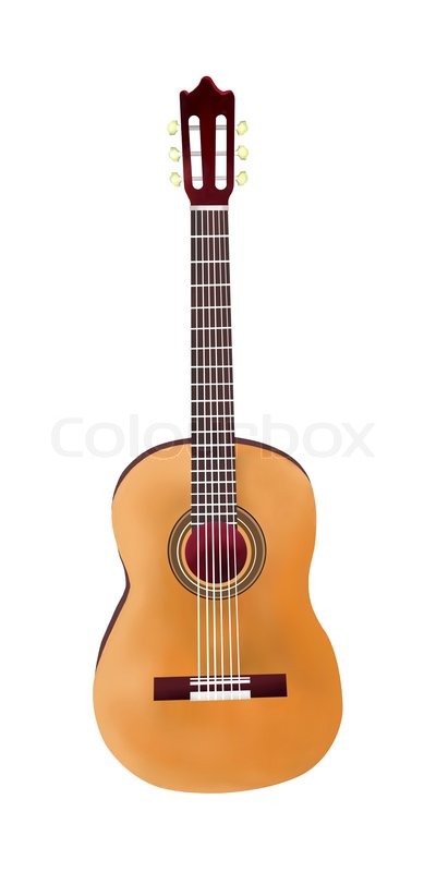 400x800 Hand Drawing Of Classical Guitar On Stock Image Colourbox