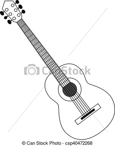 371x470 Acoustic Guitar Clipart Black And White