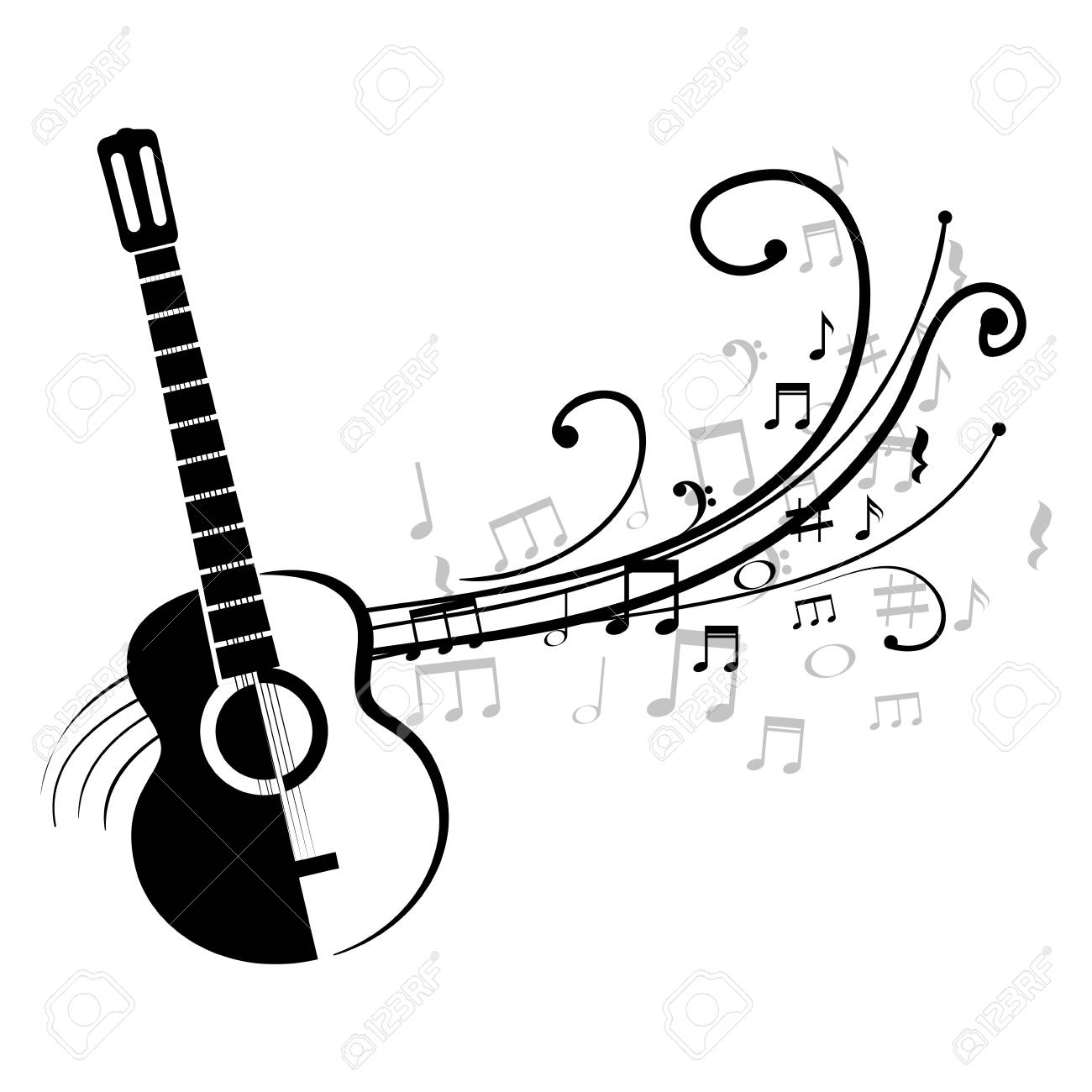 1300x1300 Acoustic Guitar Clipart Note Clipart