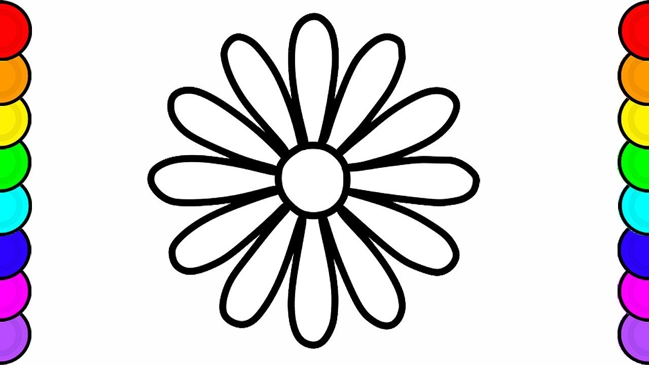 1280x720 Indoor Flowers Coloring And Drawing Activities For Kids, Toddlers