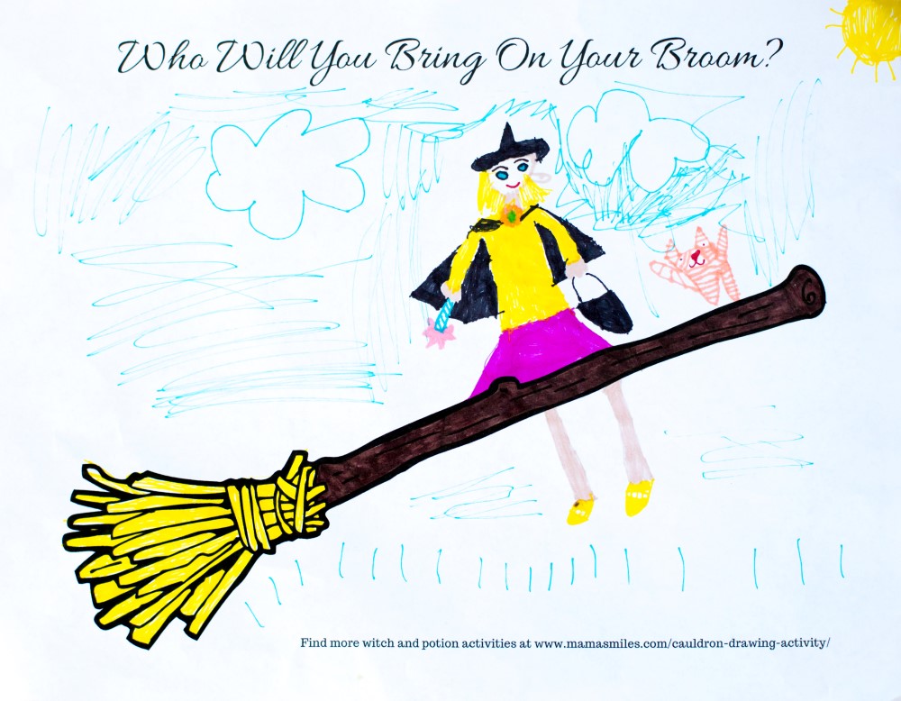 1000x778 broom and cauldron drawing activity for room on the broom