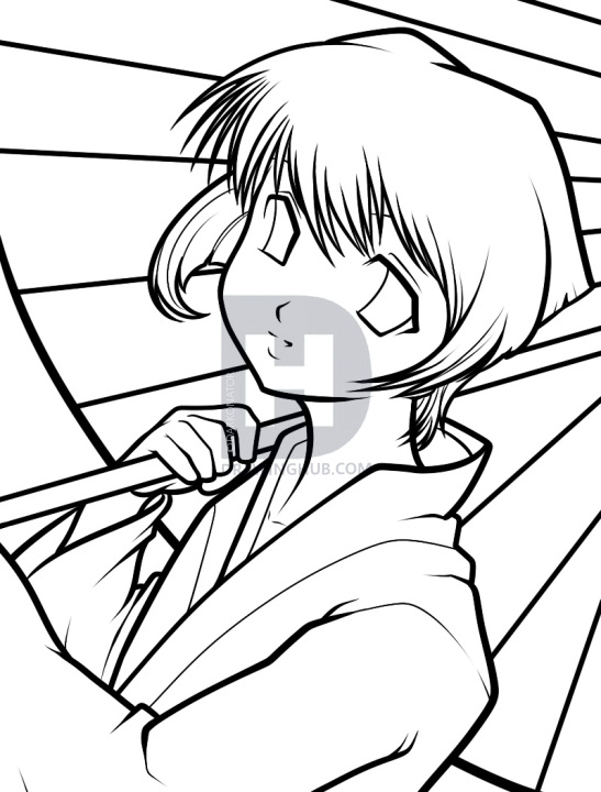 547x720 How To Draw Aoi Sakuraba, Yori Aoshi, Step