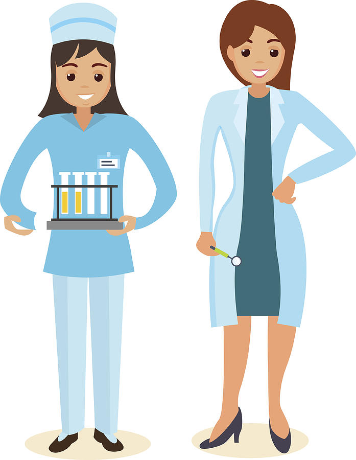 697x900 Doctor And Therapist Standing Beside Nurse With Analysis