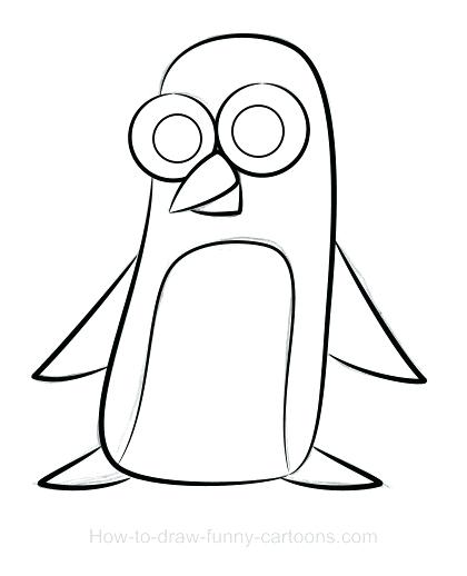 420x518 Easy Drawings Cartoon Penguin Drawings Sketching Vector Easy