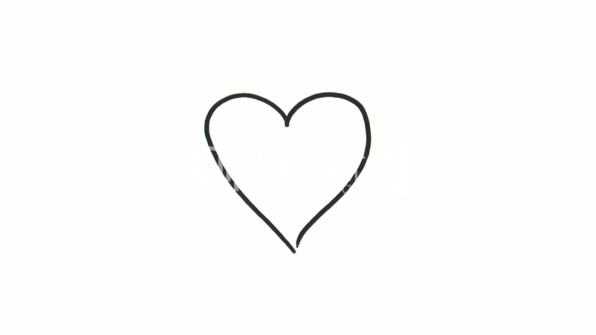 1920x1080 Heart Sketch Royalty Free Video And Stock Footage