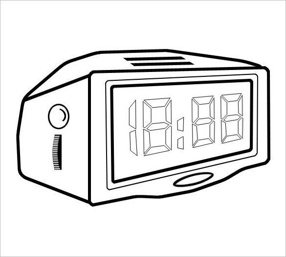 585x525 Printable Clock Templates