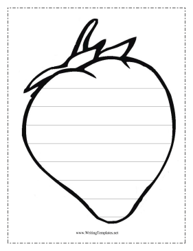 281x364 Strawberry Writing Template Writing Template