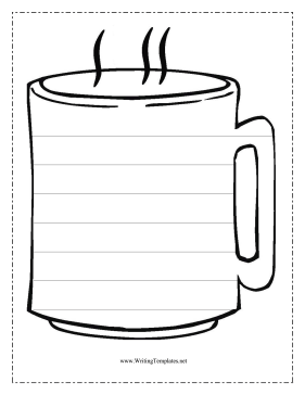 281x364 The Coffee Cup In This Free, Printable Writing Template Might Be