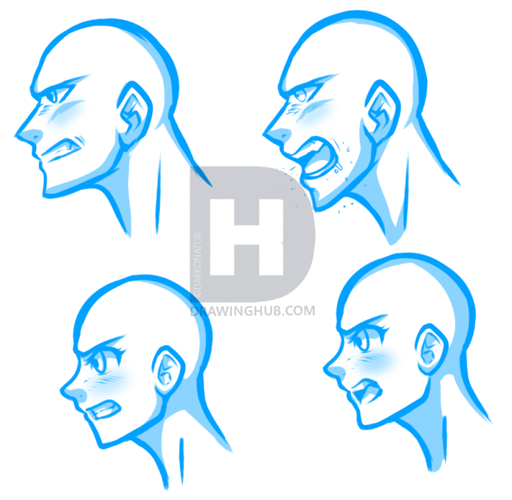 737x720 how to draw angry faces, anime angry face, step