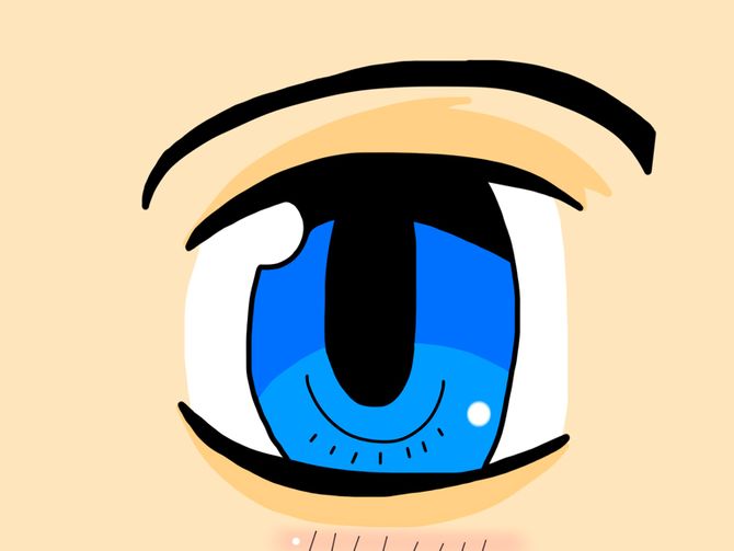 670x503 How To Draw Anime Eyes On The Computer