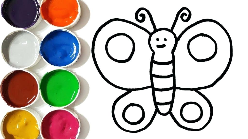 1024x576 Drawing Of Butterfly For Kids