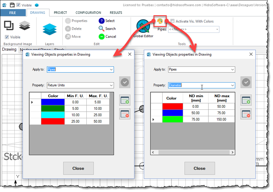 900x633 New Features The Drawing Window Hidrasoftware