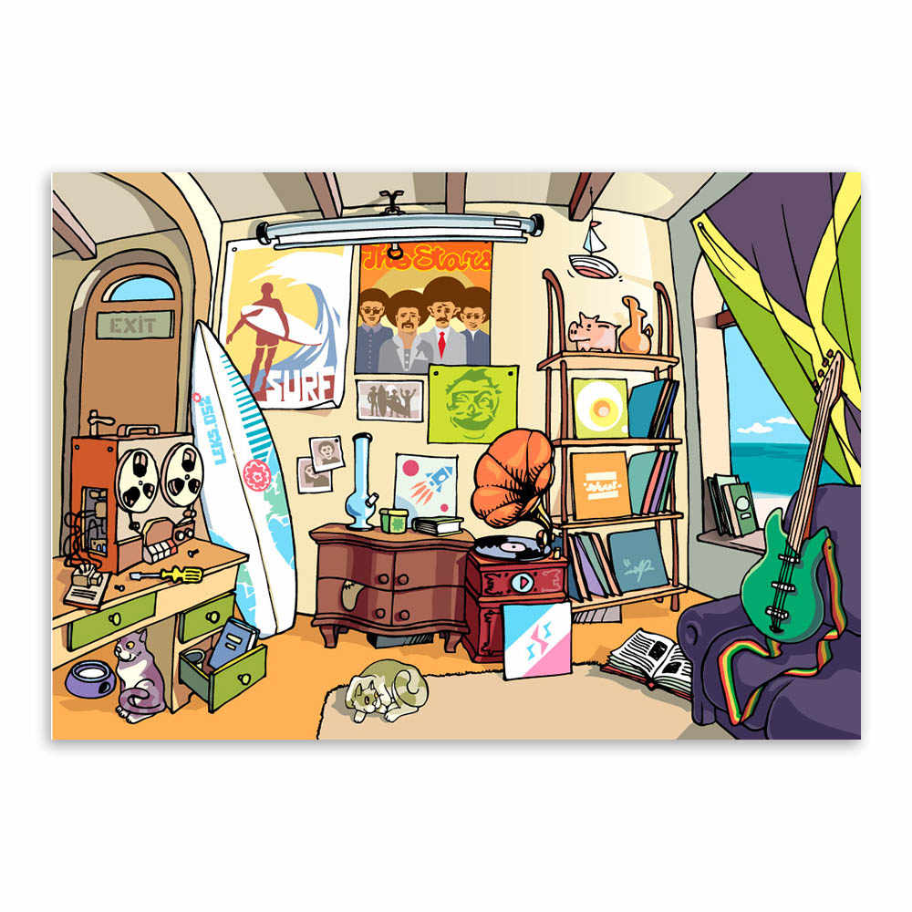 1000x1000 Detail Feedback Questions About Hippie Surf Beach Modern Cartoon