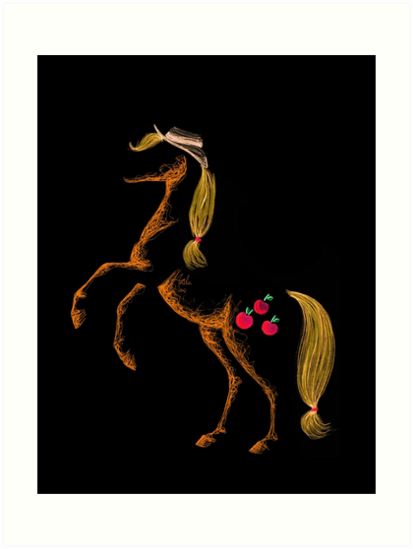 413x549 Mlp Applejack Minimal Abstract Drawing Art Prints