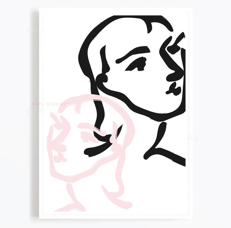 794x783 Matisse Print Matisse Inspired Poster Art Prints Pink Etsy