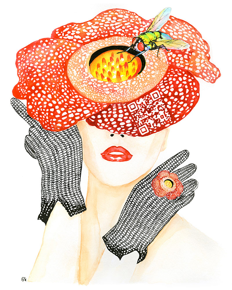 800x1000 First Hand Painted Water Color Qr Code Yiying Lu Design