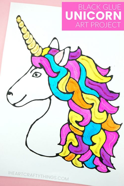 500x750 How To Make A Black Glue Unicorn Art Project