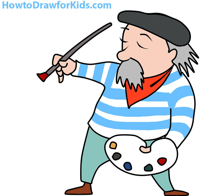 700x671 How To Draw An Artist For Kids How To Draw For Kids