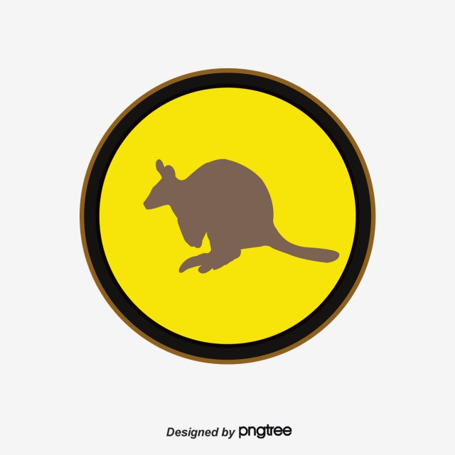 640x640 Vector Attention Kangaroo, Australia, Notice Kangaroo, Marker Free