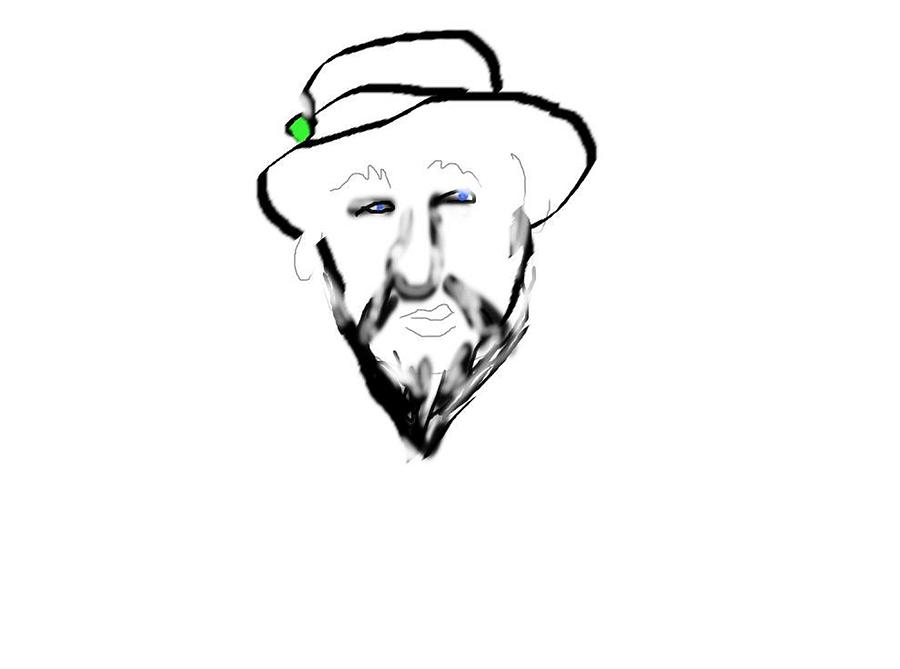 900x669 Man With Beard Drawing