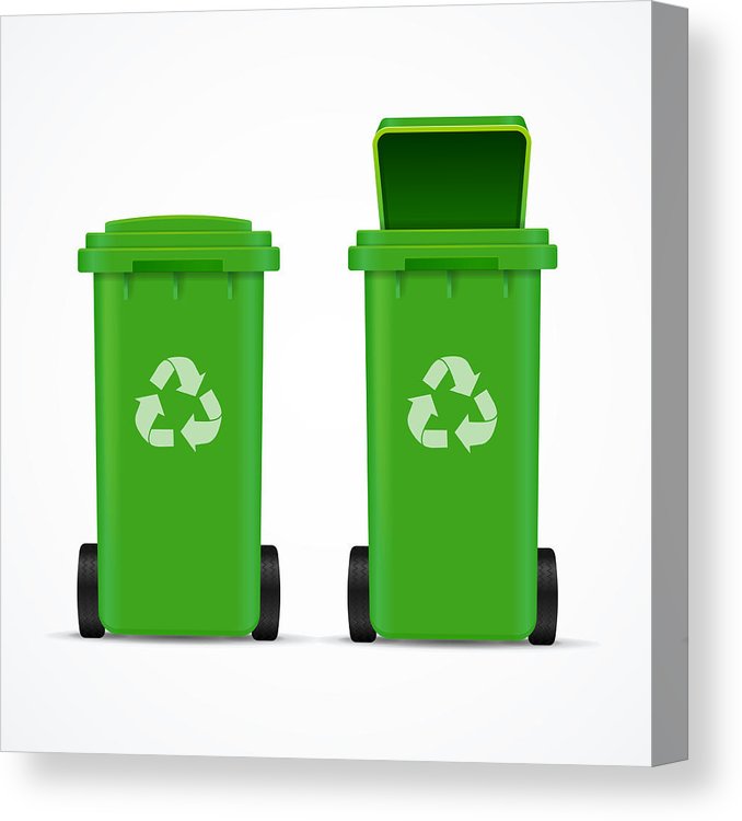 678x750 realistic detailed recycled bins for trash and garbage vector