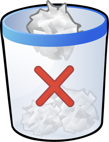 384x500 Vector Drawing Of No Paper Waste Bin