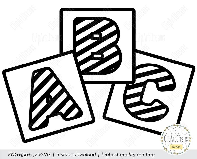 794x641 striped block font striped zebra block letters alphabet etsy