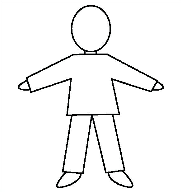 585x620 Body Outline Coloring