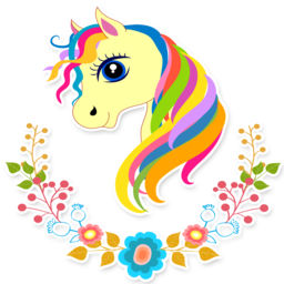 256x256 Cute Unicorn Coloring Drawing Book For Girl