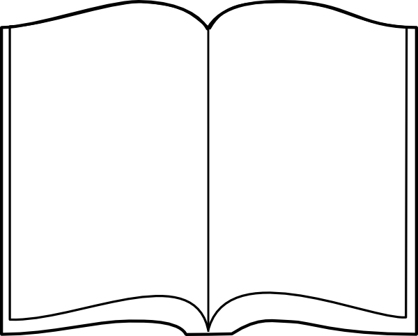 600x482 Open Book Outline Clip Art At Clker Com Vector Clip Art Online
