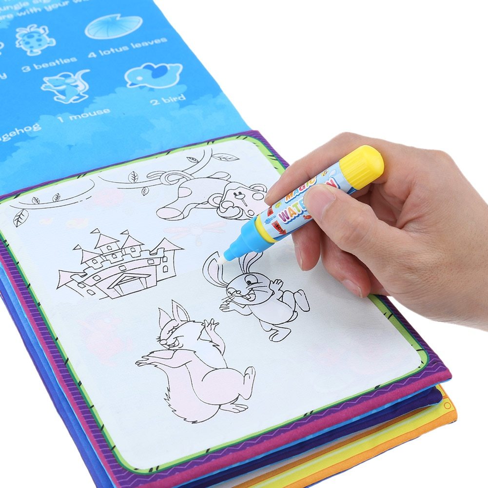 1001x1001 Kids Magic Water Drawing Book Animals Painting Water Coloring