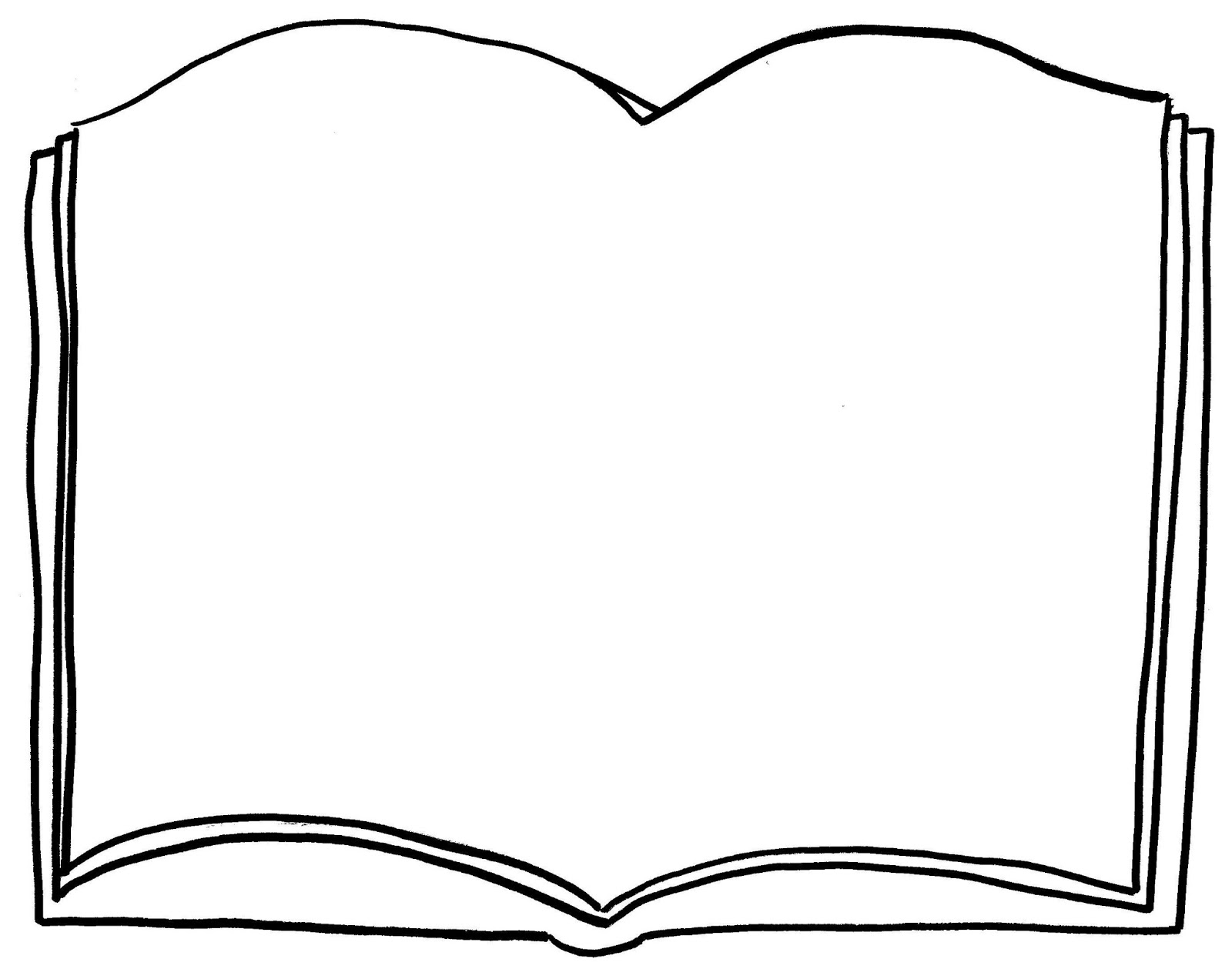 1600x1259 Open Book Line Drawing, Free Download Clipart