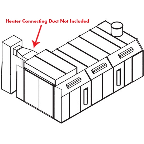 500x500 semi down draft paint booth with air make up cure cycle