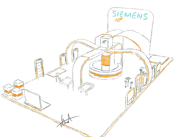 600x464 Siemens Booth Design On Behance