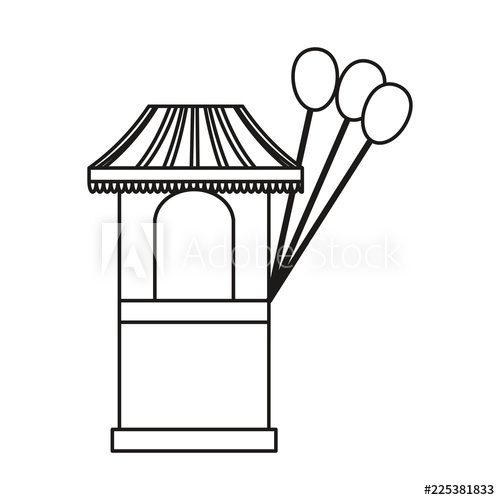 500x500 Circus Booth With Balloons Carnival Festival