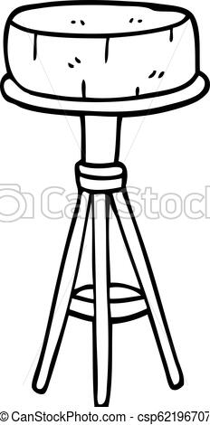 232x470 line drawing cartoon breakfast stool