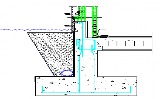 650x400 design of start of appease bricks facade detail drawing