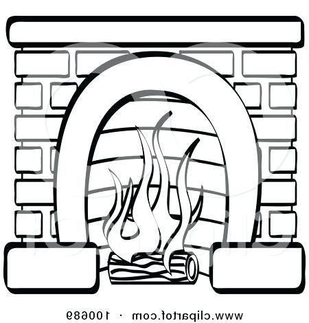 450x470 Free Printable Christmas Fireplace Coloring Pages Drawing