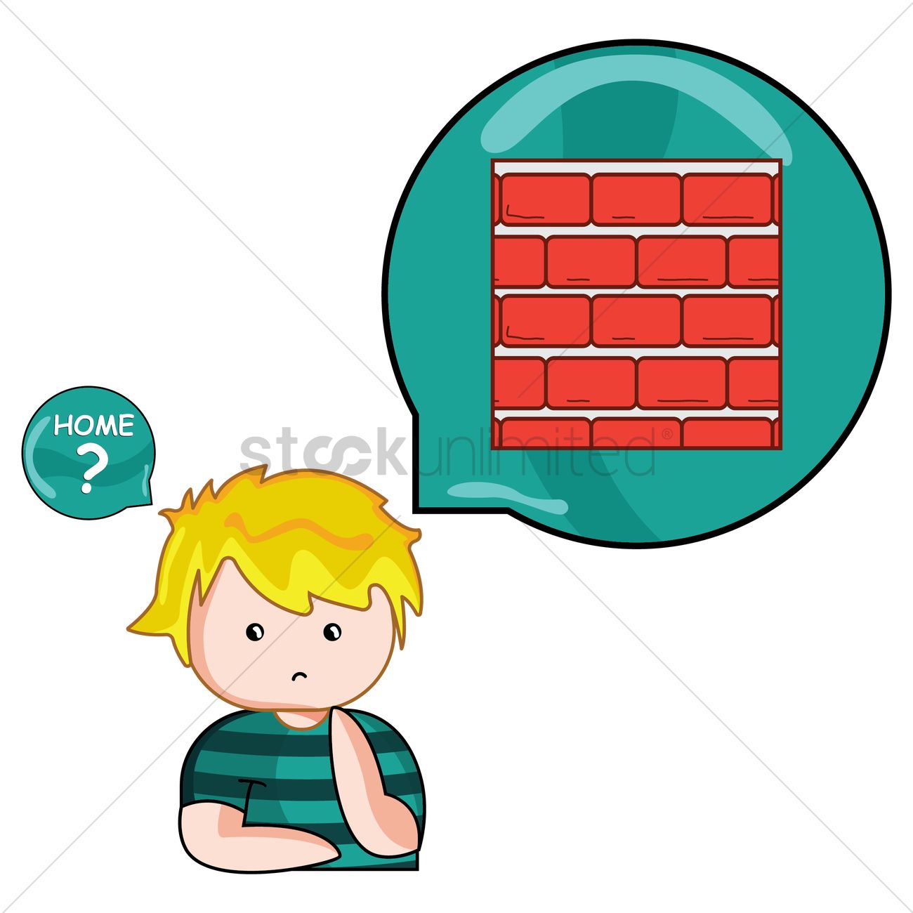 1300x1300 Man With Speech Bubbles Of Bricks And Home Vector Image