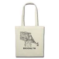 190x190 brooklyn bridge hand line drawing new york design tote bag