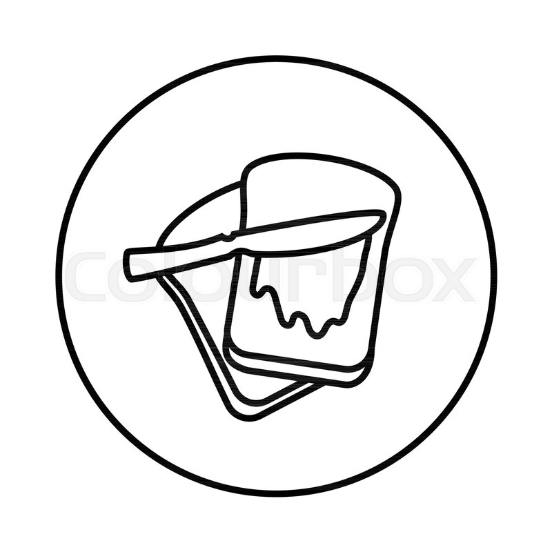 800x800 Vector Of Bread With Butter Icon In Stock Vector Colourbox