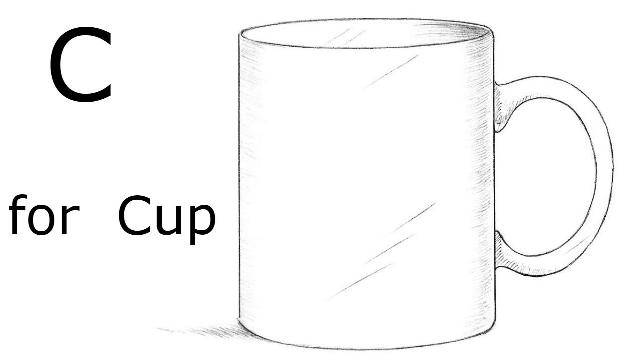 1280x720 Learn Alphabet C With Drawing And Coloring For Kids Making Cup