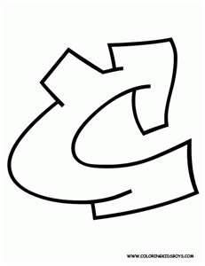 231x300 Art Graffiti Alphabet Sketch Letter C For Kids Christmas Crafts
