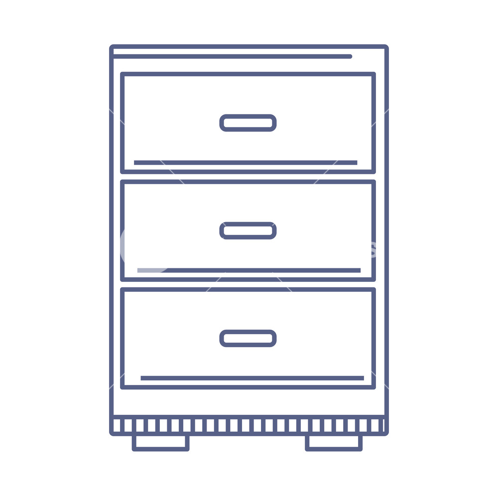 1000x1000 Filling Cabinet Icon Drawing In White Background Vector