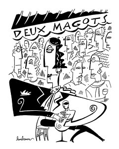 241x300 City Cafe Drawings Fine Art America