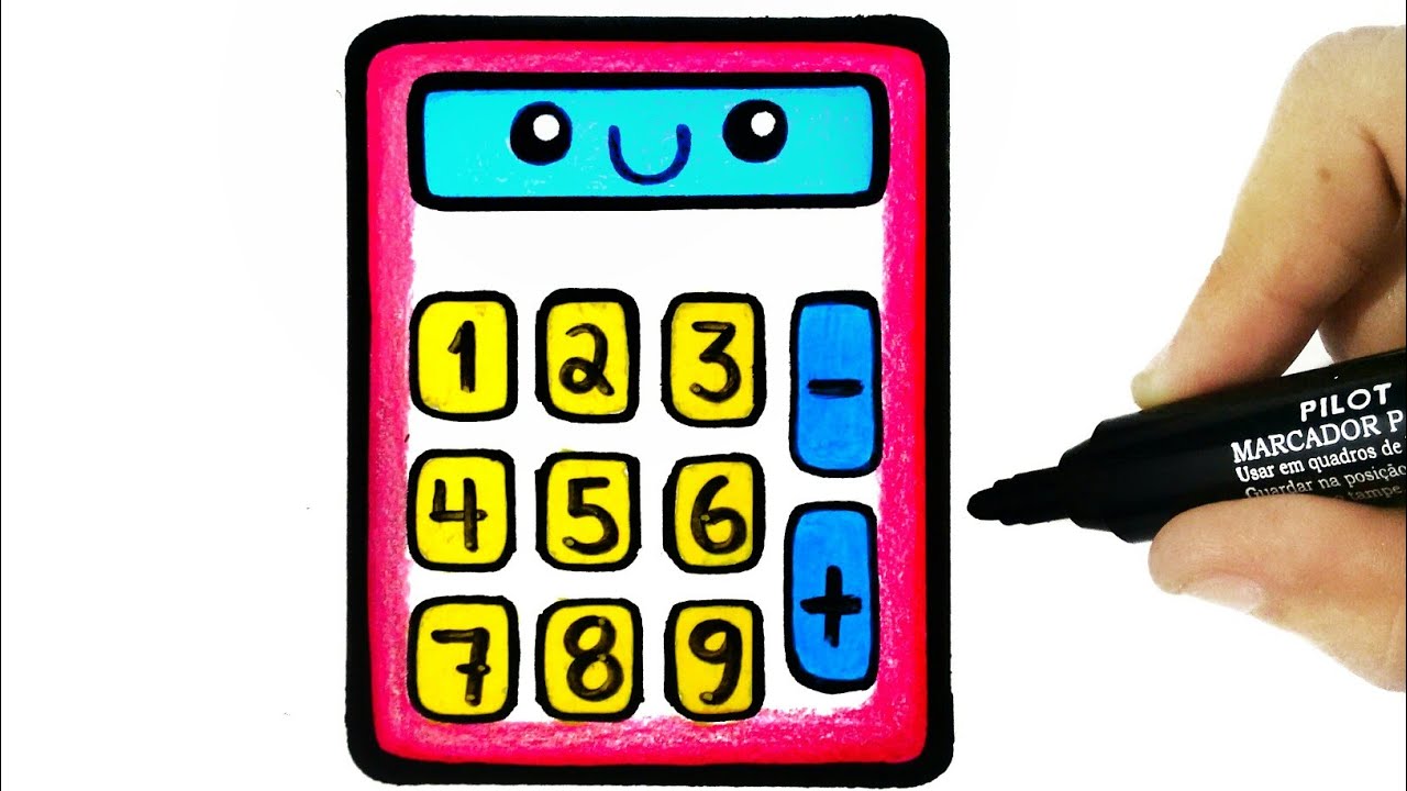 1280x720 How To Draw A Calculator Painting For Toddlers And Drawing