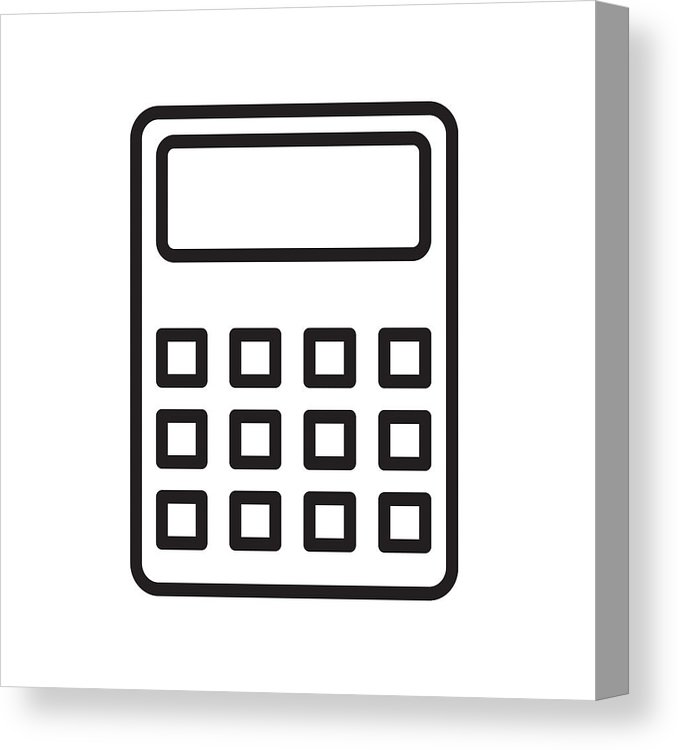 678x750 calculator icon vector sign and symbol isolated on white backgro