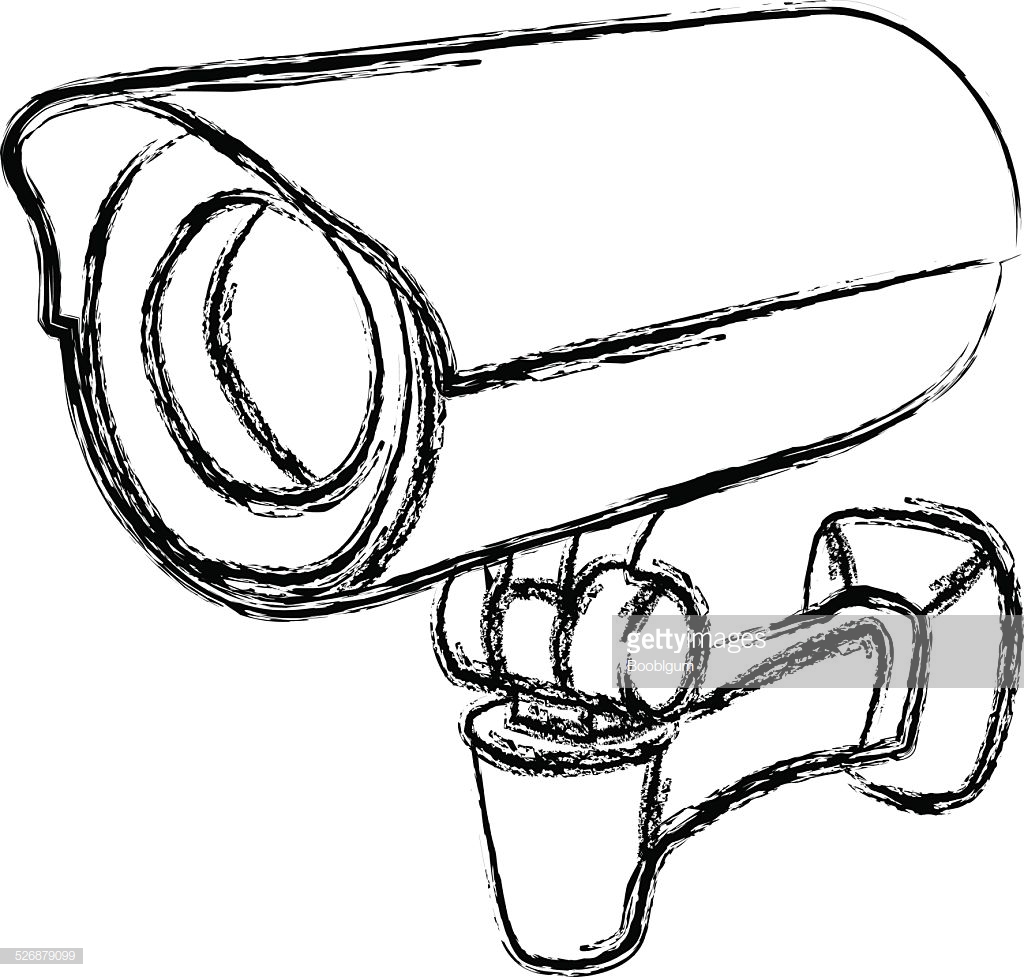 1024x977 Collection Of 'security Camera Drawing' Download More Than
