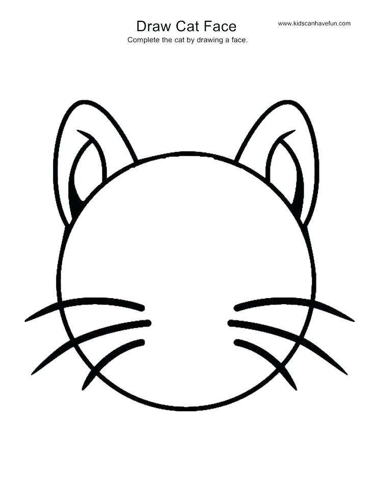 736x952 Easy To Draw Cat Face Cartoon Cat Face Drawing Detail